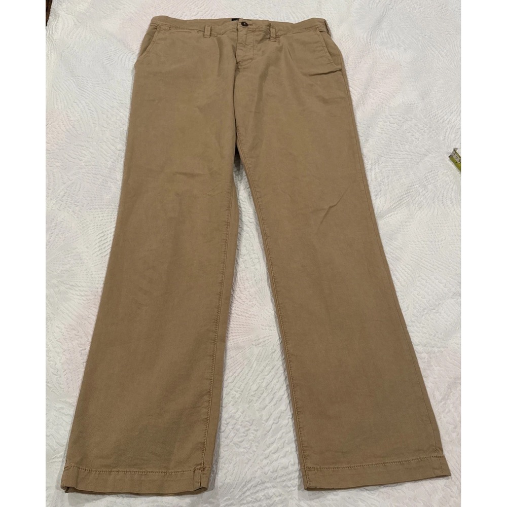American Eagle Pants Mens Sz 36X34 Next Level Flex Slim Straight Chino Tan Khaki - Picture 9 of 11